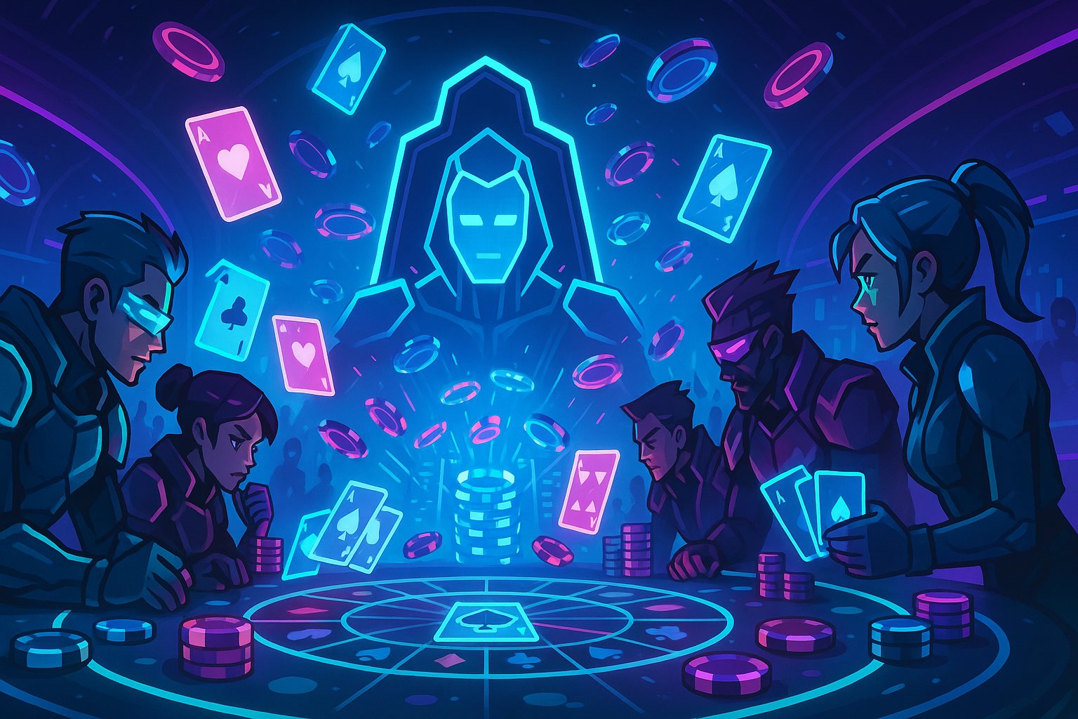 Antarmuka permainan Three Card Poker di tas4d